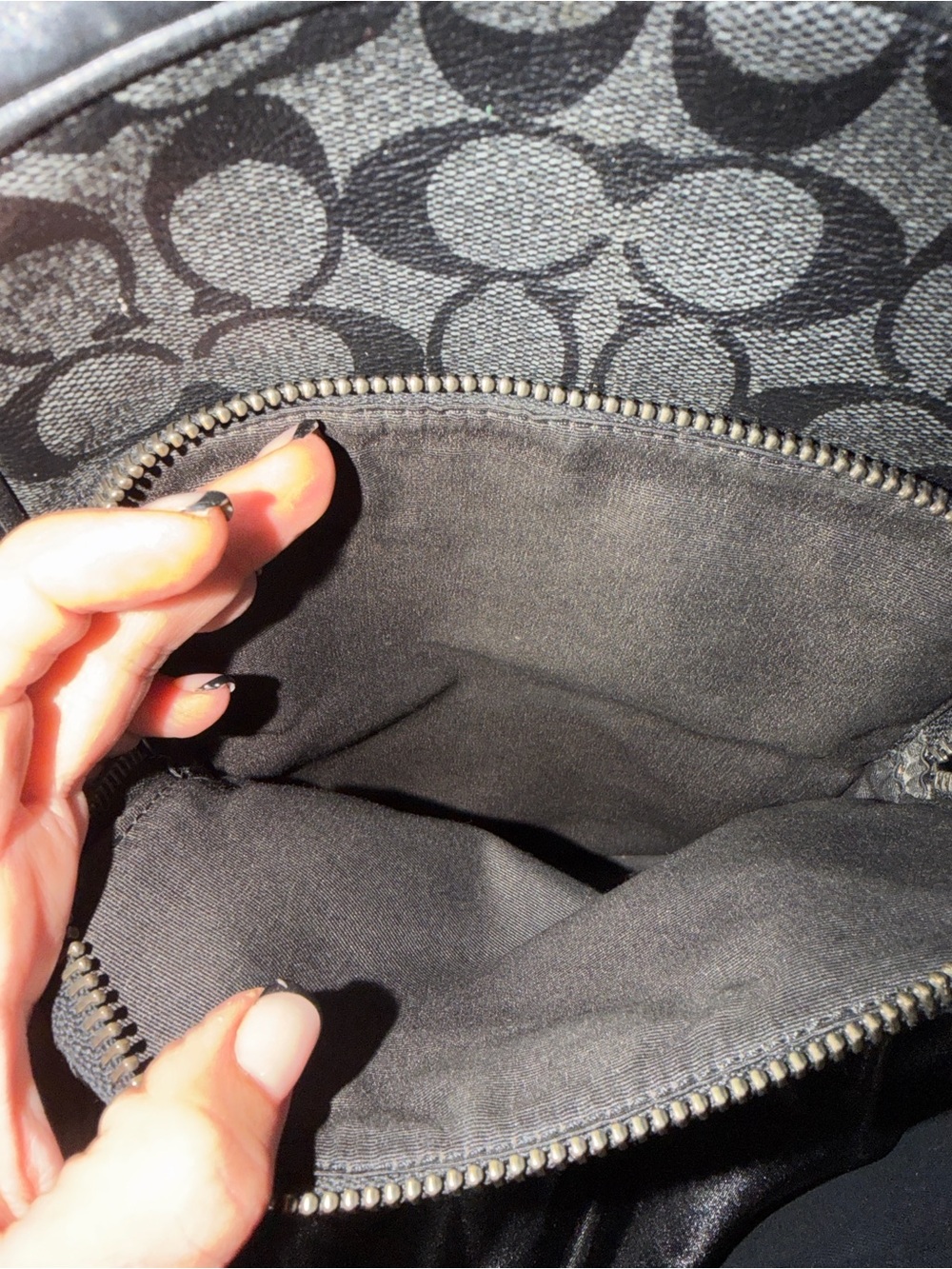 COACH Graham Pack Crossbody C2932 In Signature Canvas Leather Charcoal Black - Picture 4 of 14